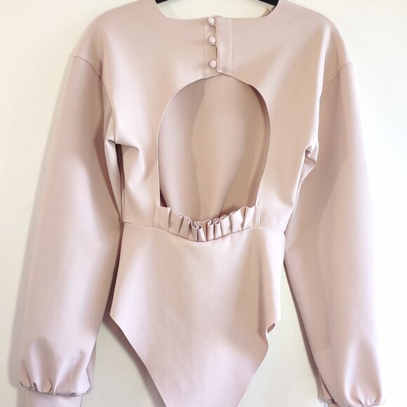 Agua Bendita Erin One-Piece Swim / Bodysuit Pale Pink-Mocha Size Small - Picture 2 of 10